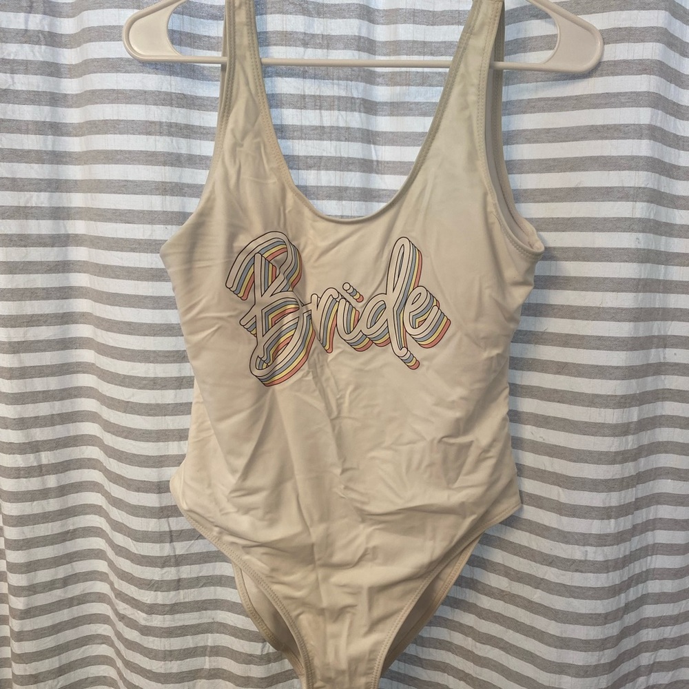 White bride swimsuit